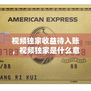 视频独家收益待入账，视频独家是什么意思 