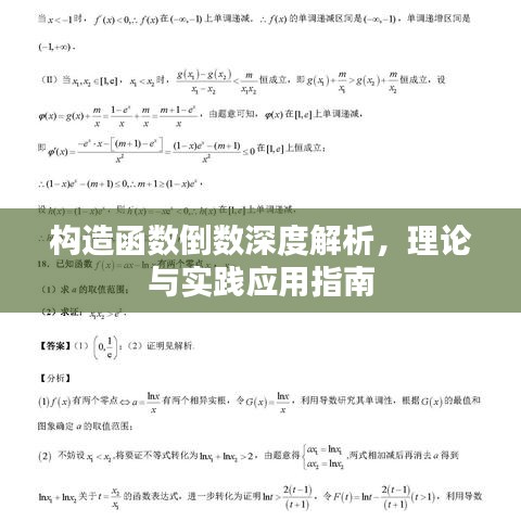 构造函数倒数深度解析,理论与实践应用指南