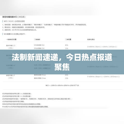 法制新闻速递,今日热点报道聚焦