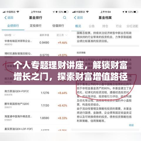个人专题理财讲座，解锁财富增长之门，探索财富增值路径