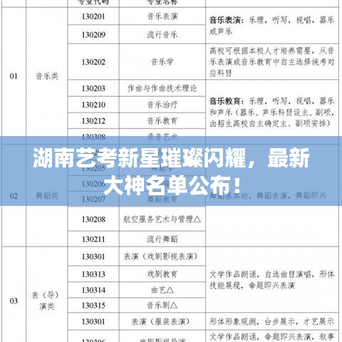 湖南艺考新星璀璨闪耀，最新大神名单公布！