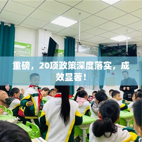 重磅,20项政策深度落实,成效显著!
