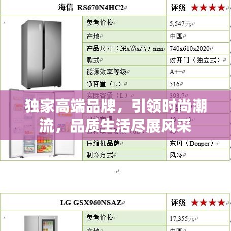 独家高端品牌,引领时尚潮流,品质生活尽展风采