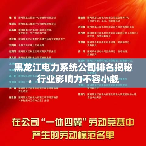 黑龙江电力系统公司排名揭秘,行业影响力不容小觑