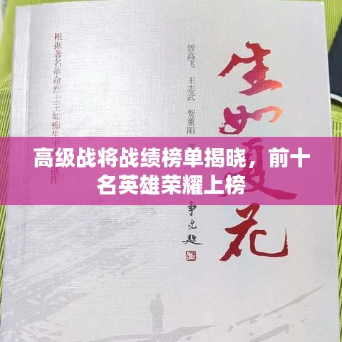 高级战将战绩榜单揭晓,前十名英雄荣耀上榜