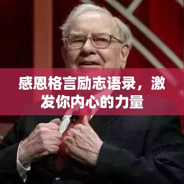 感恩格言励志语录,激发你内心的力量