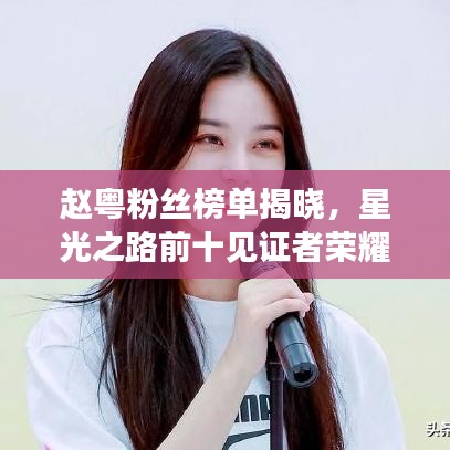 赵粤粉丝榜单揭晓,星光之路前十见证者荣耀时刻!