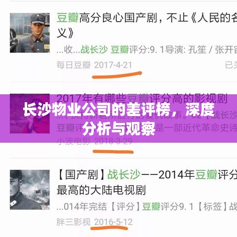 长沙物业公司的差评榜,深度分析与观察