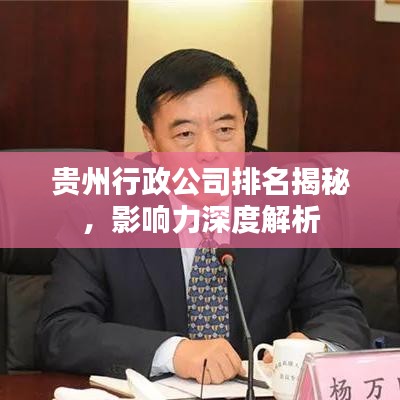 贵州行政公司排名揭秘,影响力深度解析