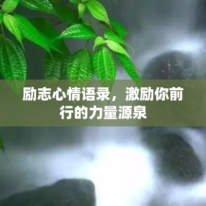 励志心情语录，激励你前行的力量源泉