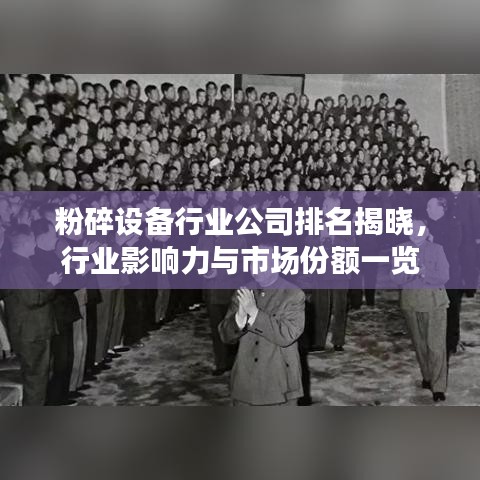 粉碎设备行业公司排名揭晓，行业影响力与市场份额一览