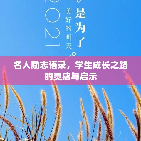 名人励志语录,学生成长之路的灵感与启示